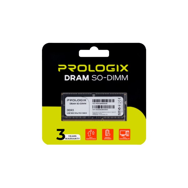 Фото - Пам'ять DDR ProLogix SO-DIMM 4GB/1600 DDR3 (PRO4GB1600D3S)