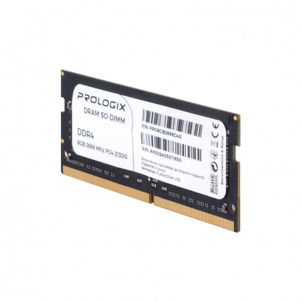 Фото - Память DDR ProLogix SO-DIMM 8GB/2666 DDR4 (PRO8GB2666D4S)