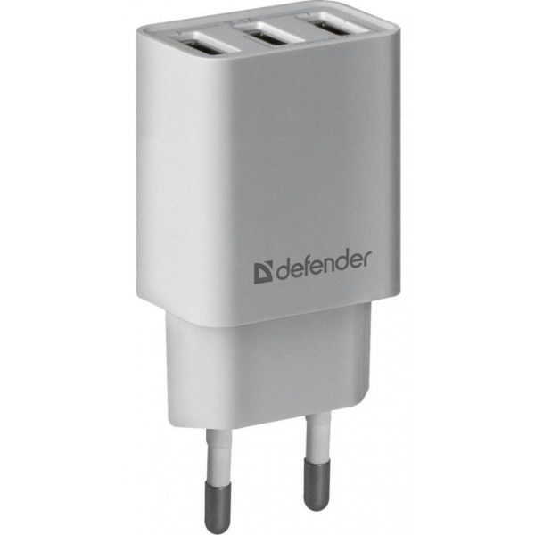 Фото - Мережевий зарядний пристрій Defender UPA-31 3xUSB White (83587)