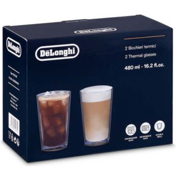 Фото - Набор стаканов с двойными стенками Delonghi DLSC319 2 шт. 490 мл