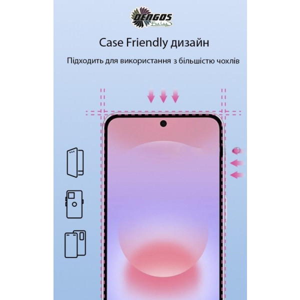Фото - Защитное стекло для смартфона DENGOS for Samsung Galaxy A37 SM-A376 Black Full Glue (TGFG-433)