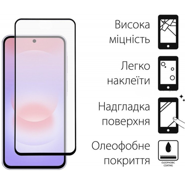 Фото - Защитное стекло для смартфона DENGOS for Samsung Galaxy A37 SM-A376 Black Full Glue (TGFG-433)