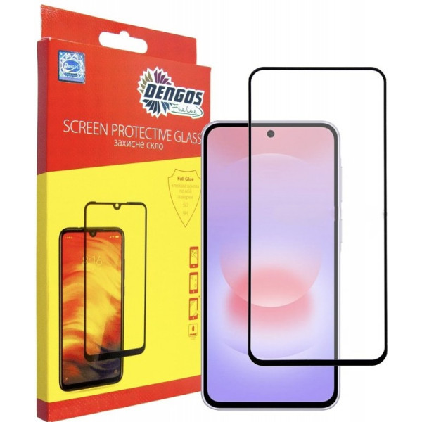 Фото - Защитное стекло для смартфона DENGOS for Samsung Galaxy A37 SM-A376 Black Full Glue (TGFG-433)