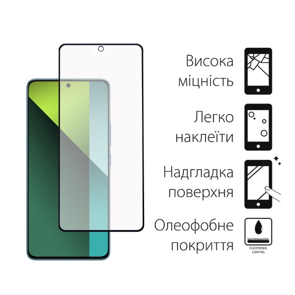 Фото - Чехол для смартфона DENGOS for Xiaomi Redmi Note 13 Pro 5G Black (DG-KM-68) + стекло