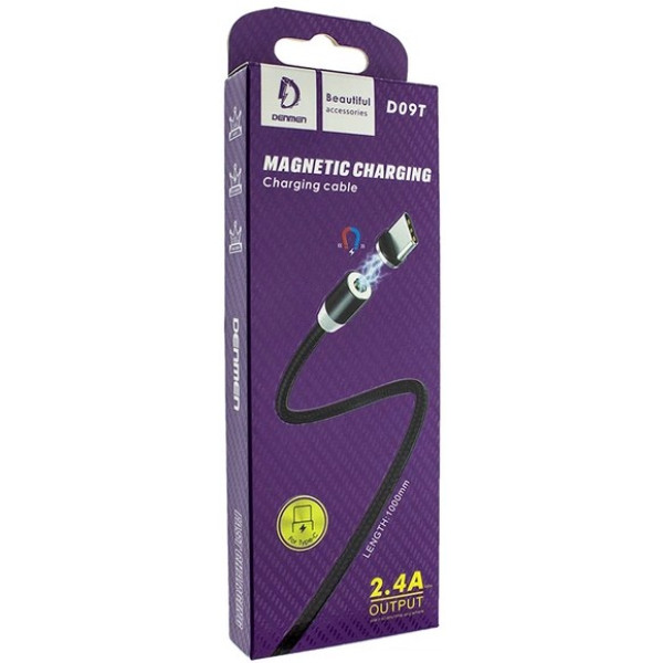 Фото - Кабель Denmen D09T Lightning-USB Black (DN-D09T-BK)