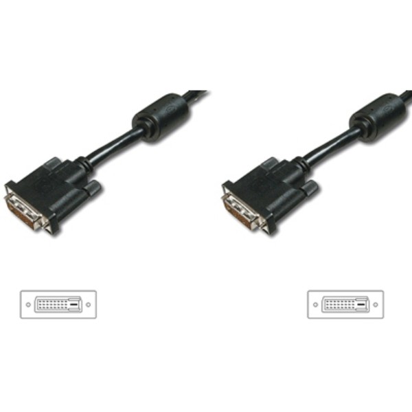 Фото - Кабель Digitus DVI-D dual link 2 м Black (AK-320101-020-S)