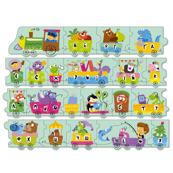 Фото - Пазли (3-4 роки) Dodo Абетка Паровозик (300148)