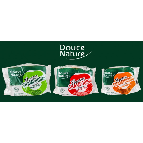 Фото - Шампунь женский Douce Nature твердый Fleur de Shampoo для сухих волос 85 г (3380380058578)