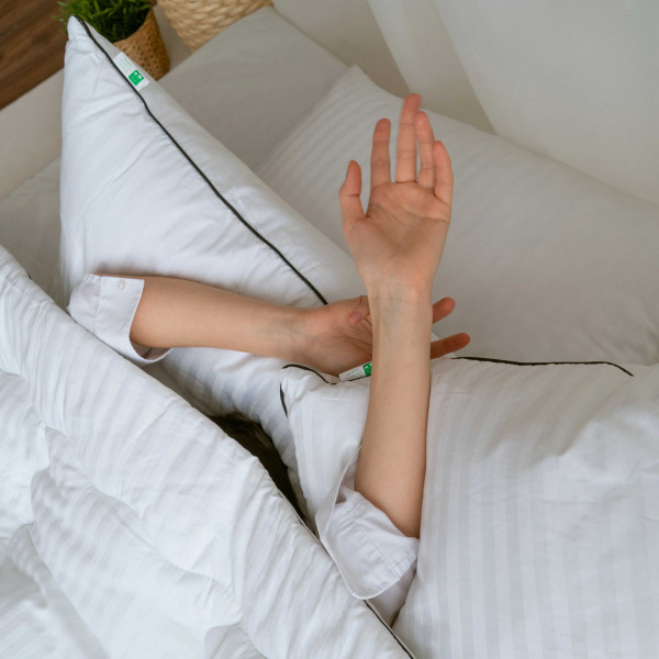 Фото - Подушка стандартная MirSon хлопковая 1458 Royal Pearl Hand Made Высокая 60х60 см (2200001538504)