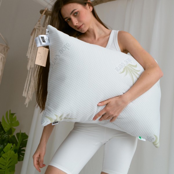 Фото - Подушка стандартна MirSon №863 Dorotea з Евкаліптом Hand made М'яка 50х70 см (2200003213713)