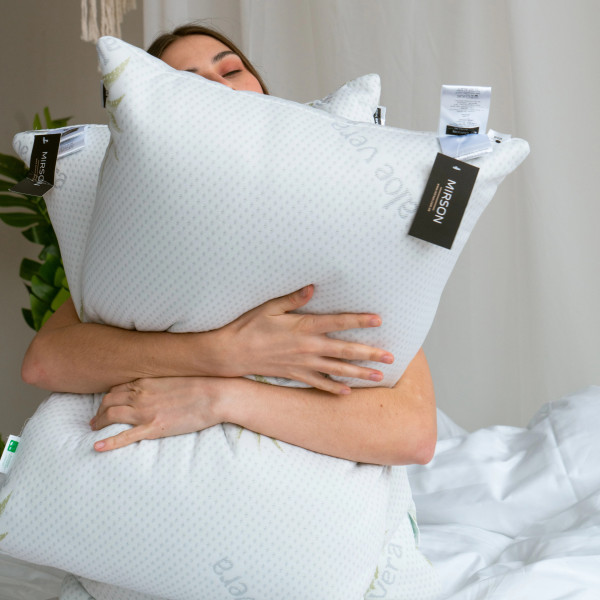 Фото - Подушка стандартна MirSon бавовняна №881 Dorotea Hand made М'яка 50х70 см (2200003226829)