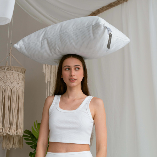 Фото - Подушка стандартна MirSon бавовняна №882 Dorotea Hand made Середня 70х70 см (2200003226874)