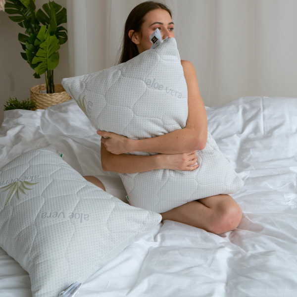 Фото - Подушка стандартна MirSon №869 Alberto  з Евкаліптом Hand made М'яка 70х70 см (2200003214109)