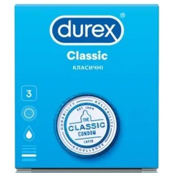 Фото - Презервативи Durex Classic 3 шт. (5010232954250)