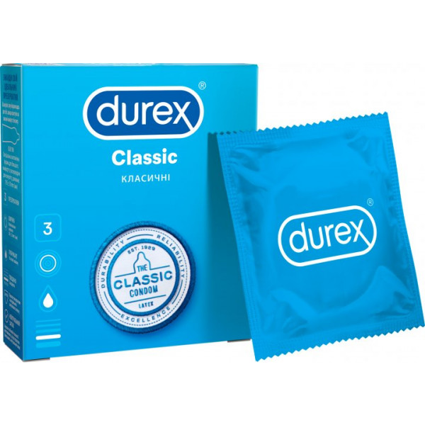 Фото - Презервативи Durex Classic 3 шт. (5010232954250)