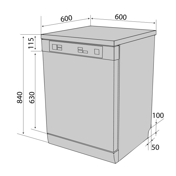 Фото - Посудомоечная машина отдельностоящая Ventolux DWT6004 NA FS (X)