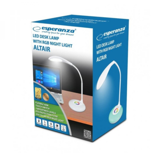 Фото - Настільна лампа Esperanza Altair з RGB нічником (ELD102)