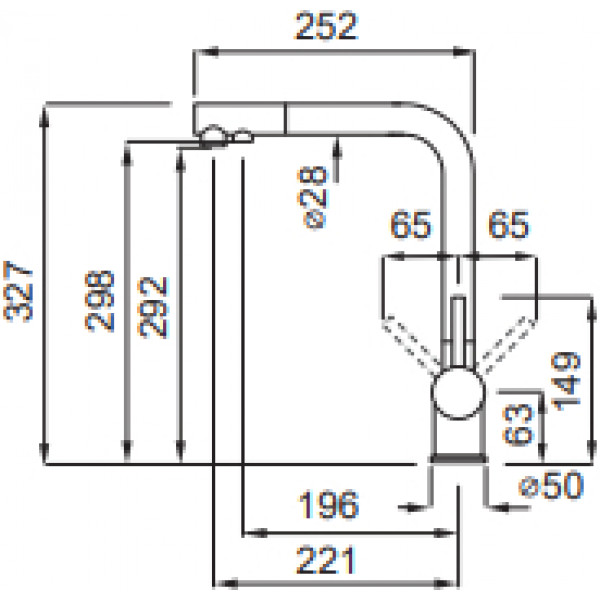 Фото - Смеситель кухонный Elleci TOURMALINE T01 white 96