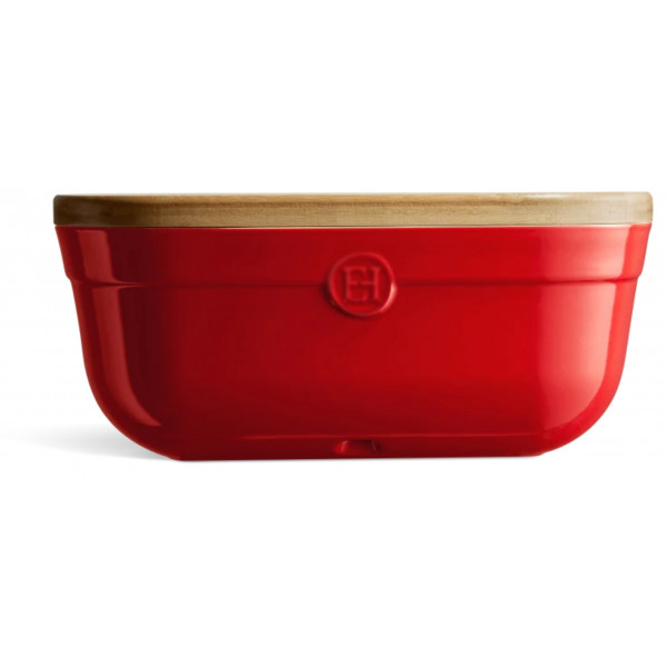 Фото - Хлібниця Emile Henry з дошкою-кришкою 35.5x24.5x15.8 см Red 348750