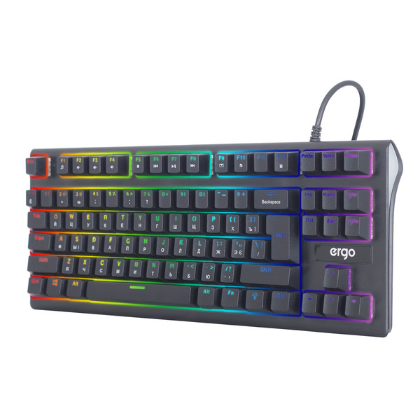Фото - Клавіатура дротова ігрова Ergo KB-910 ENG/RUS/UKR Black