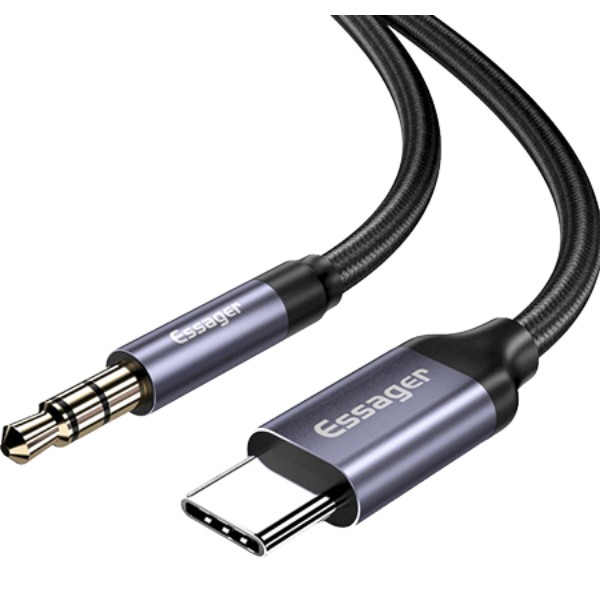 Фото - Адаптер Essager E02 Type-c to 3.5mm Male Audio Cable Grey (EZJE02-0G) Фото - Адаптер Essager E02 Type-c to 3.5mm Male Audio Cable Grey (EZJE02-0G)
