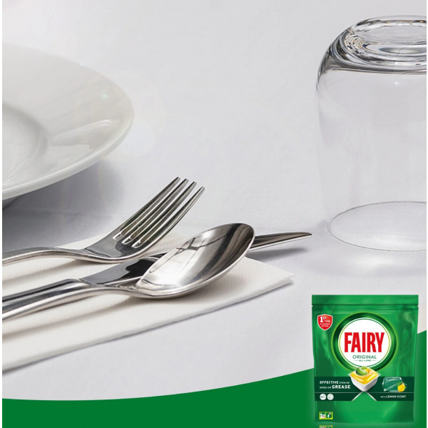 Фото - Таблетка для посудомийної машини Fairy Original All In One Лимон 56 шт