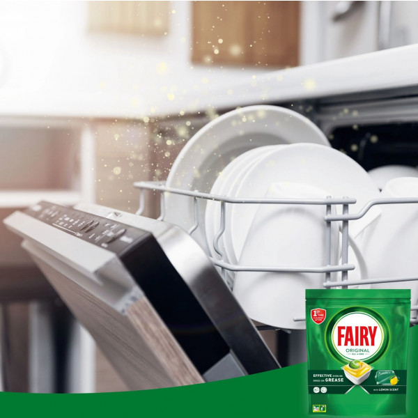 Фото - Таблетка для посудомийної машини Fairy Original All In One Лимон 56 шт
