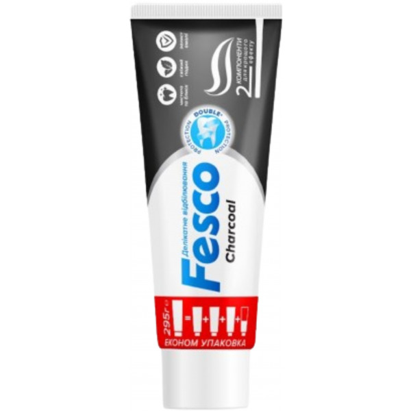 Фото - Зубна паста Fesco Charcoal 250 мл (4823098414056)