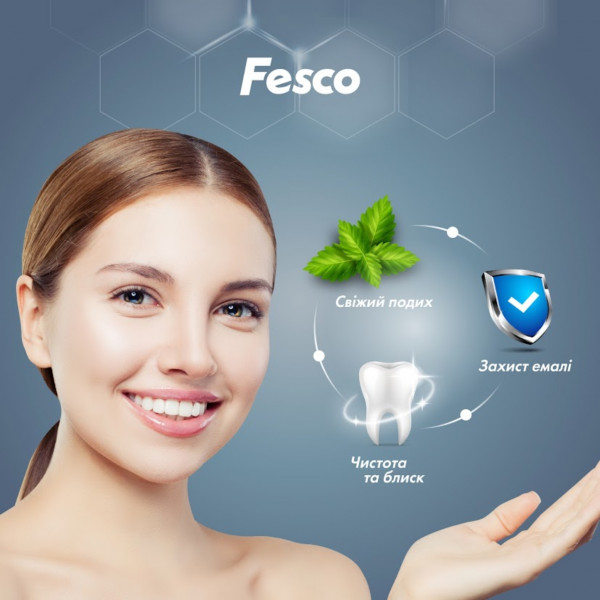 Фото - Зубна паста Fesco Charcoal 250 мл (4823098414056)