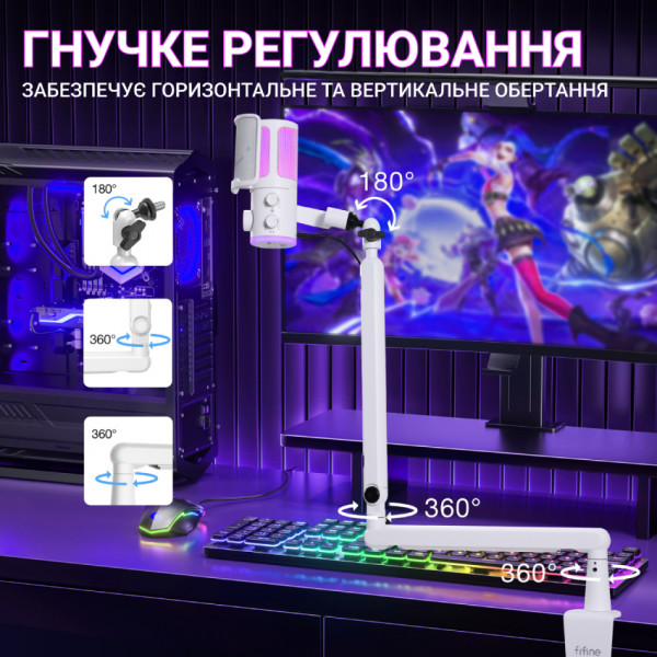 Фото - Микрофон для компьютера проводной Fifine TAM6W