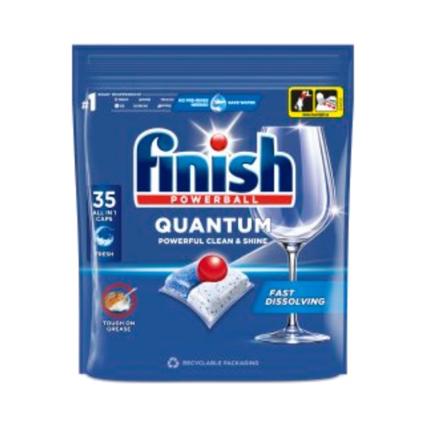 Фото - Таблетка для посудомийної машини Finish Quantum Ultimate 35шт Фото - Таблетка для посудомийної машини Finish Quantum Ultimate 35шт
