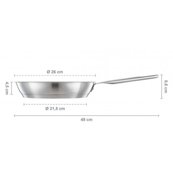 Фото - Сковорода универсальная Fiskars All Steel 26 см (1064744)