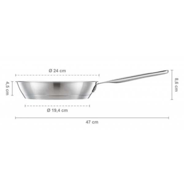Фото - Сковорода універсальна Fiskars All Steel Pure 24 см (1065627)