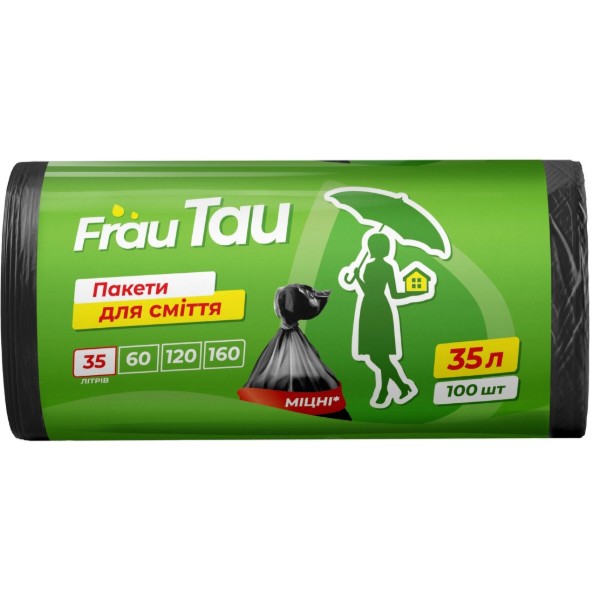 Фото - Пакет для сміття Frau Tau Black 35 л 100 шт. (4820195508190)