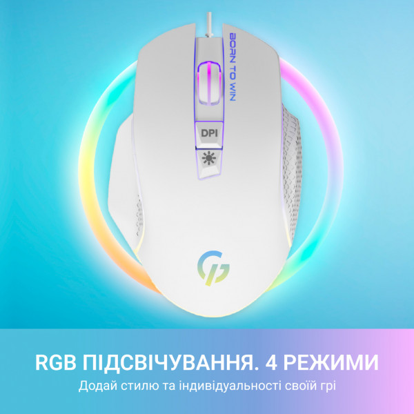 Фото - Миша дротова ігрова GamePro GM370 White