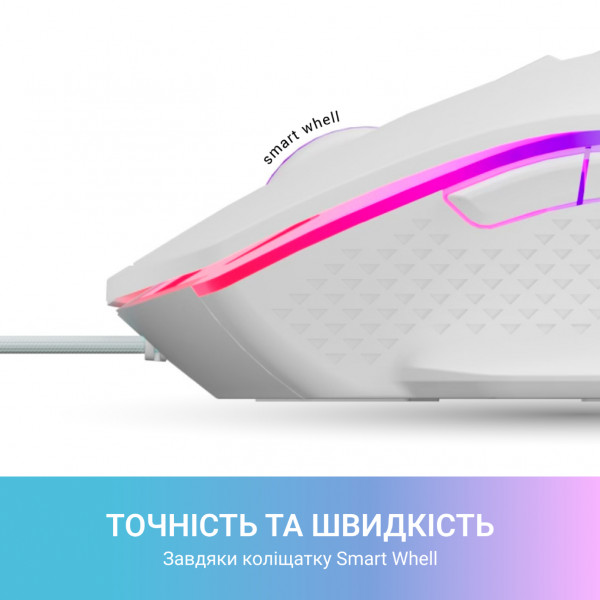 Фото - Миша дротова ігрова GamePro GM370 White