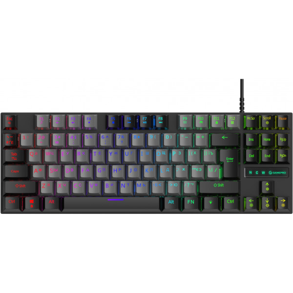 Фото - Клавіатура дротова ігрова GamePro LED USB (MK100B)