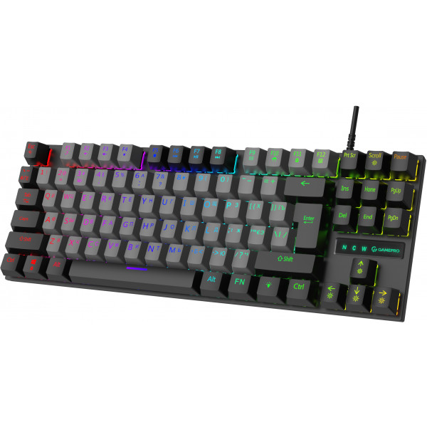 Фото - Клавіатура дротова ігрова GamePro LED USB (MK100B)