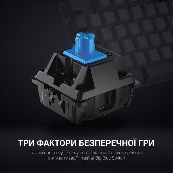 Фото - Клавіатура дротова ігрова GamePro LED USB (MK100B)