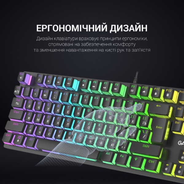 Фото - Клавиатура проводная игровая GamePro MK85B Blue