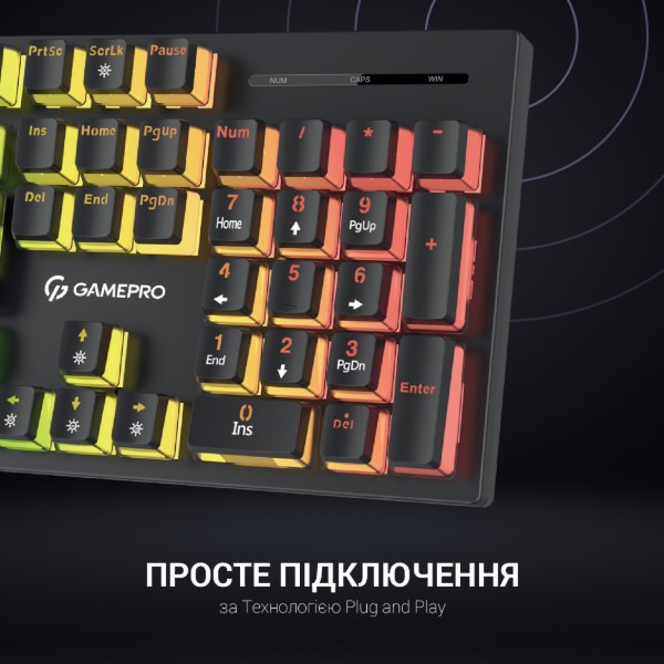 Фото - Клавиатура проводная игровая GamePro MK85B Blue