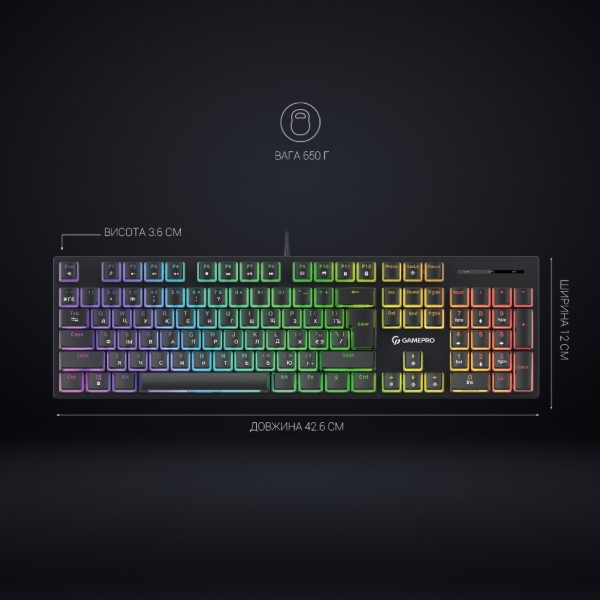 Фото - Клавиатура проводная игровая GamePro MK85B Blue