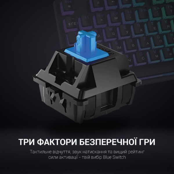 Фото - Клавиатура проводная игровая GamePro MK85B Blue