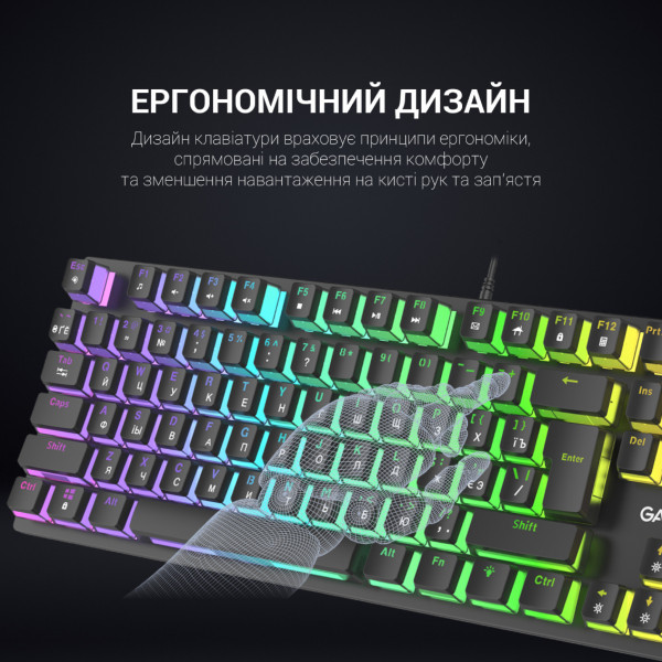 Фото - Клавіатура дротова ігрова GamePro MK85R Red