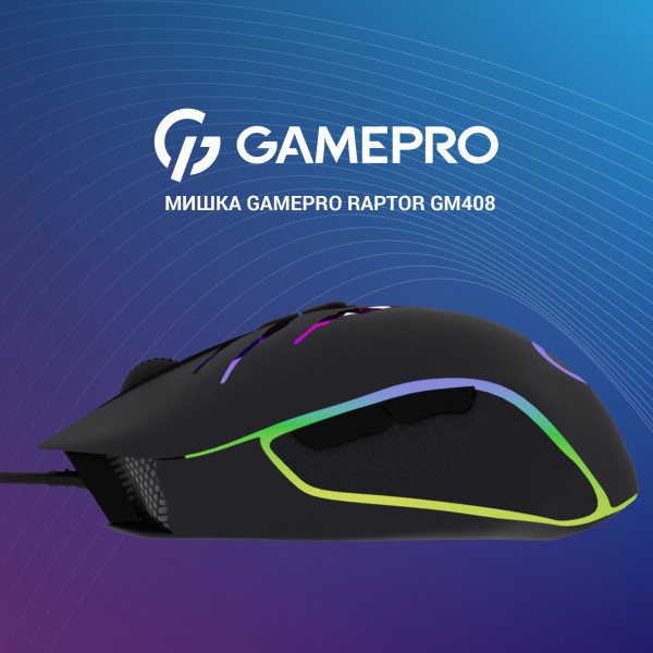 Фото - Миша дротова ігрова GamePro Raptor (GM408)