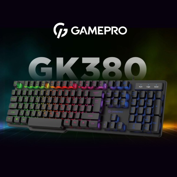 Фото - Клавіатура дротова ігрова GamePro RGB (GK380)