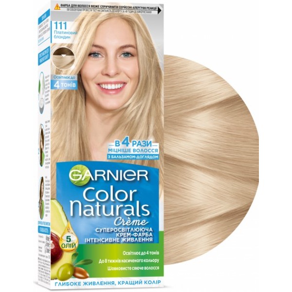 Фото - Фарба для волосся Garnier Color Naturals 111 Платиновий блондин 110 мл (3600540676986)