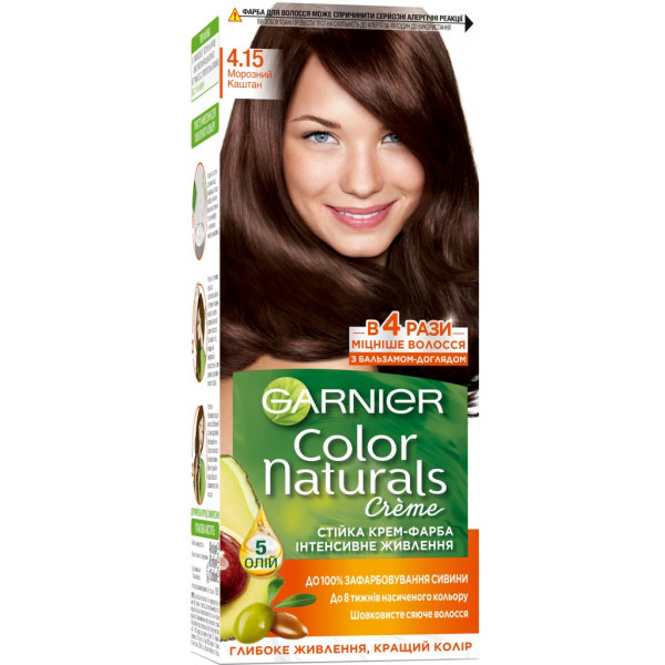 Фото - Краска для волос Garnier Color Naturals 4.15 Морозный каштан 110 мл (3600541091689)