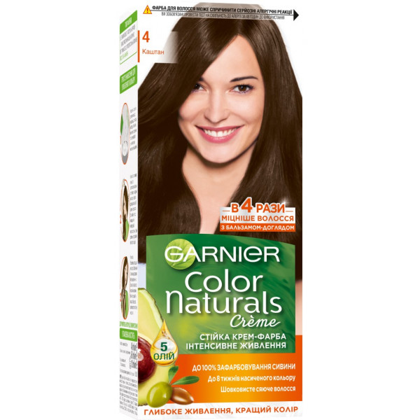 Фото - Краска для волос Garnier Color Naturals 4 Каштан 110 мл (3600540676733)