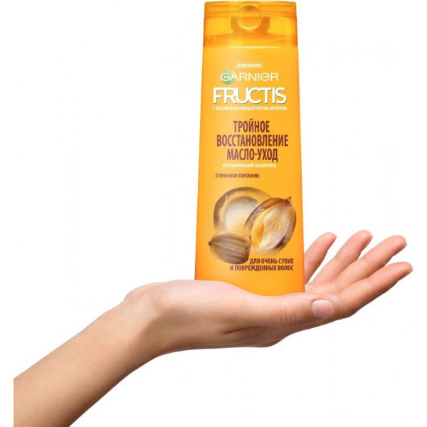 Фото - Шампунь жіночий Garnier FRUCTIS Потрійне відновлення д/дуже сухий. І поврежден.волос 400 мл